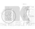 NK Brzdov buben - 254 mm NK 254002, 254002