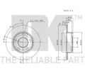 NK Brzdov kotou COATED - 245 mm NK 314763, 314763