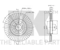 NK Brzdov kotou COATED - 312 mm NK 314774, 314774