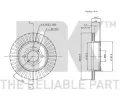 NK Brzdov kotou COATED - 257 mm NK 315211, 315211