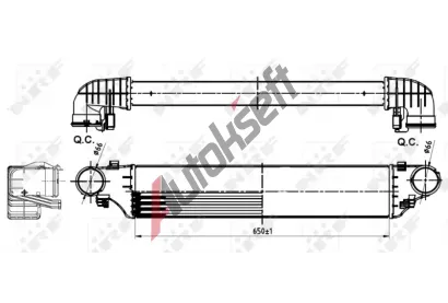 NRF Chladi vzduchu intercooler NRF 30164A, 30164A