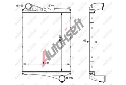 NRF Chladič vzduchu intercooler NRF 30225, 30225 NRF Chladič vzduchu intercooler NRF 30225, 30225