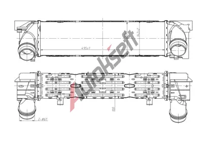NRF Chladič vzduchu intercooler NRF 309097, 309097  NRF Chladič vzduchu intercooler NRF 309097, 309097