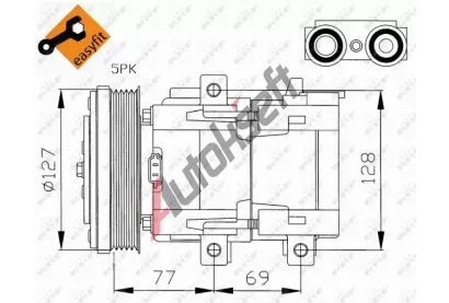 NRF Kompresor klimatizace EASY FIT NRF 32061, 32061