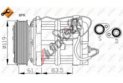 NRF Kompresor klimatizace EASY FIT NRF 32108, 32108