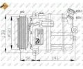 NRF Kompresor klimatizace ‐ NRF 32117G