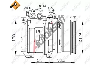 NRF Kompresor klimatizace EASY FIT NRF 32438, 32438