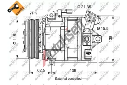 NRF Kompresor klimatizace EASY FIT NRF 32692, 32692