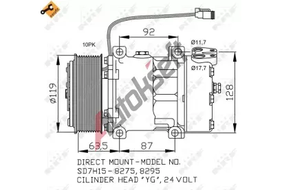NRF Kompresor klimatizace NRF 32705, 32705