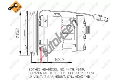 NRF Kompresor klimatizace EASY FIT NRF 32756, 32756