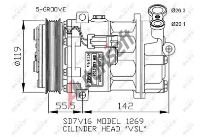 NRF Kompresor klimatizace EASY FIT NRF 32818, 32818
