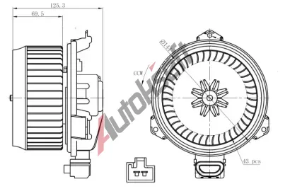 NRF Vnitn ventiltor NRF 34268, 34268