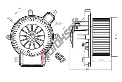 NRF Vnitřní ventilátor NRF 34270, 34270 NRF Vnitřní ventilátor NRF 34270, 34270
