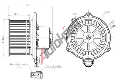 NRF Vnitn ventiltor NRF 34274, 34274