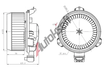 NRF Vnitn ventiltor NRF 34277, 34277