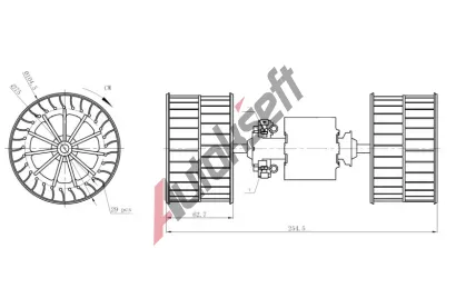 NRF Vnitřní ventilátor NRF 34284, 34284  NRF Vnitřní ventilátor NRF 34284, 34284