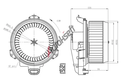 NRF Vnitřní ventilátor NRF 34296, 34296 NRF Vnitřní ventilátor NRF 34296, 34296