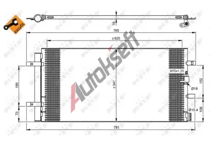 NRF Kondenztor klimatizace NRF 350046, 350046