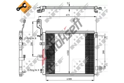 NRF Kondenz�tor klimatizace NRF 350047, 350047