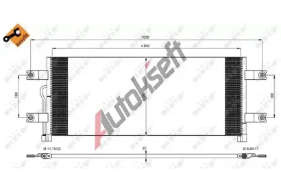 NRF Kondenztor klimatizace NRF 350075, 350075