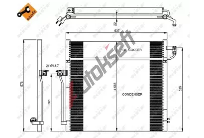 NRF Kondenztor klimatizace NRF 350080, 350080