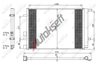 NRF Kondenztor klimatizace NRF 350095, 350095