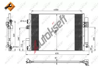 NRF Kondenztor klimatizace EASY FIT NRF 350209, 350209