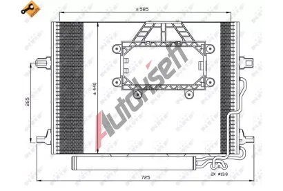 NRF Kondenztor klimatizace EASY FIT NRF 350211, 350211