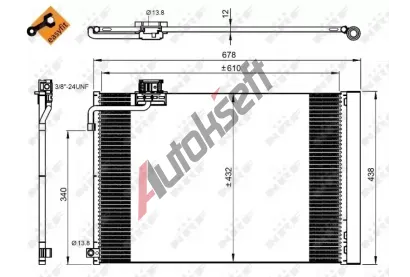 NRF Kondenztor klimatizace EASY FIT NRF 350214, 350214
