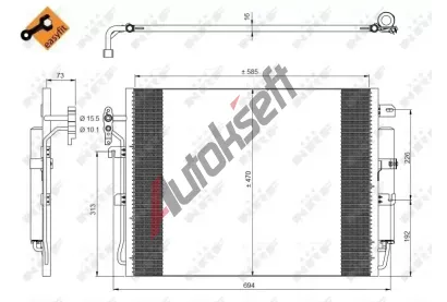 NRF Kondenztor klimatizace EASY FIT NRF 350217, 350217