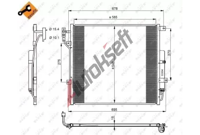 NRF Kondenzátor klimatizace EASY FIT NRF 350220, 350220 NRF Kondenzátor klimatizace EASY FIT NRF 350220, 350220