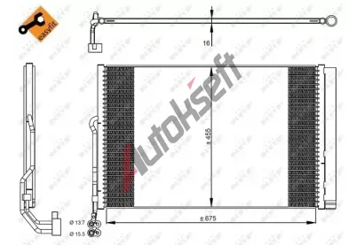 NRF Kondenztor klimatizace EASY FIT NRF 350324, 350324