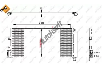 NRF Kondenz�tor klimatizace EASY FIT NRF 350332, 350332