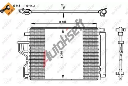 NRF Kondenztor klimatizace EASY FIT NRF 350334, 350334