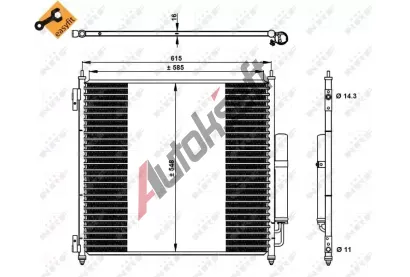 NRF Kondenztor klimatizace EASY FIT NRF 350336, 350336