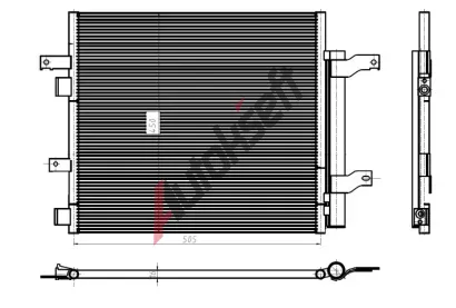 NRF Kondenzátor klimatizace EASY FIT NRF 350388, 350388  NRF Kondenzátor klimatizace EASY FIT NRF 350388, 350388