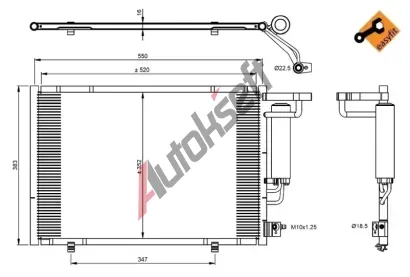 NRF Kondenztor klimatizace EASY FIT NRF 350395, 350395