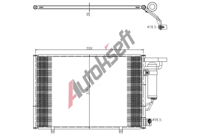 NRF Kondenztor klimatizace EASY FIT NRF 350456, 350456