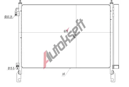 NRF Kondenztor klimatizace EASY FIT NRF 350460, 350460