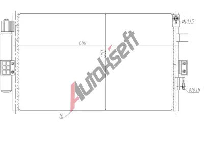 NRF Kondenztor klimatizace EASY FIT NRF 350464, 350464