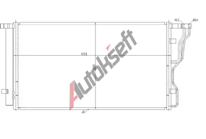 NRF Kondenztor klimatizace EASY FIT NRF 350486, 350486