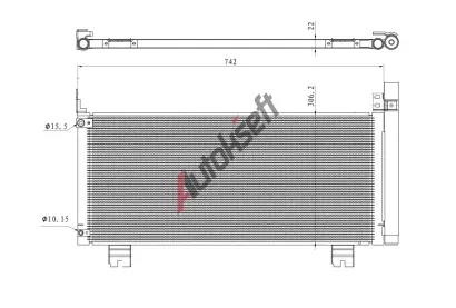 NRF Kondenzátor klimatizace EASY FIT NRF 350488, 350488 NRF Kondenzátor klimatizace EASY FIT NRF 350488, 350488
