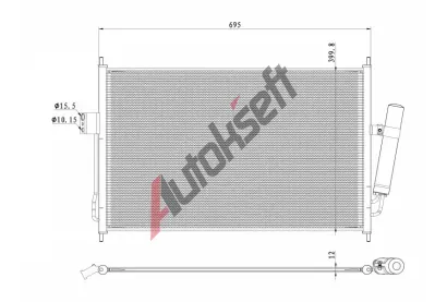 NRF Kondenzátor klimatizace EASY FIT NRF 350490, 350490 NRF Kondenzátor klimatizace EASY FIT NRF 350490, 350490