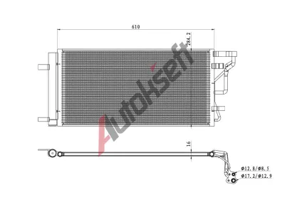 NRF Kondenztor klimatizace EASY FIT NRF 350491, 350491