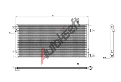 NRF Kondenzátor klimatizace EASY FIT NRF 350494, 350494 NRF Kondenzátor klimatizace EASY FIT NRF 350494, 350494