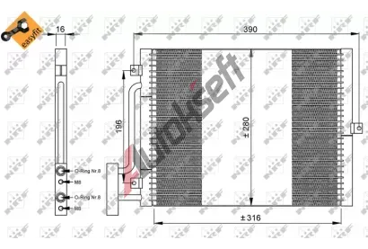 NRF Kondenztor klimatizace NRF 35307, 35307