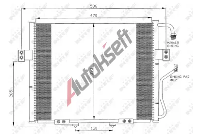 NRF Kondenzátor klimatizace NRF 35399, 35399 NRF Kondenzátor klimatizace NRF 35399, 35399