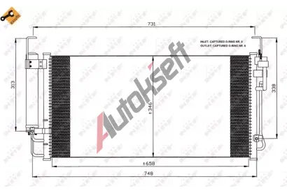 NRF Kondenztor klimatizace NRF 35473, 35473