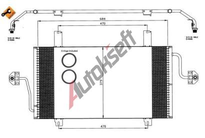NRF Kondenzátor klimatizace NRF 35483, 35483  NRF Kondenzátor klimatizace NRF 35483, 35483
