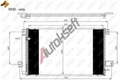 NRF Kondenztor klimatizace NRF 35629, 35629